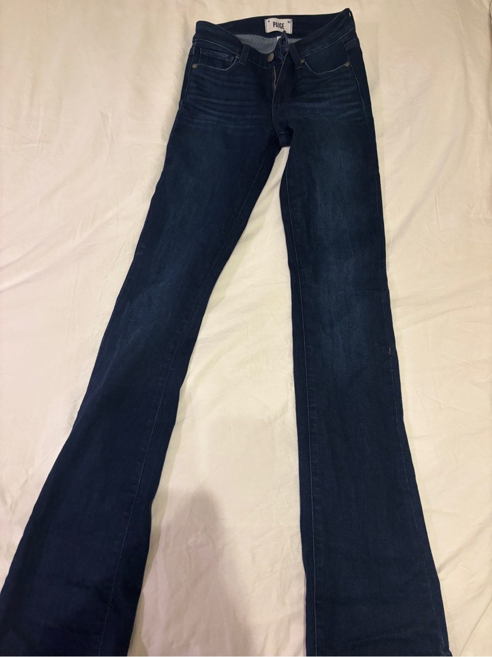 PAIGE Dark Indigo Flare Jeans